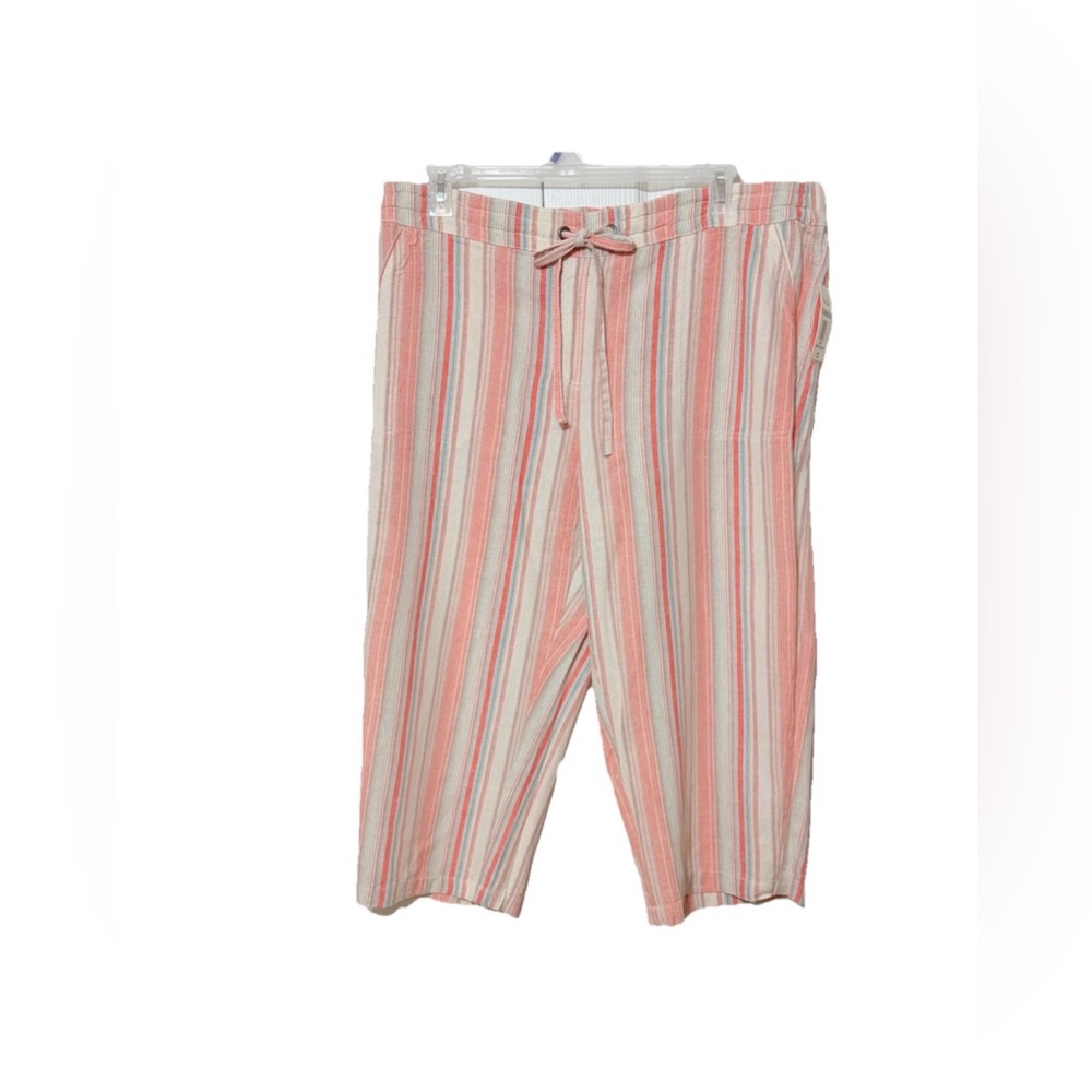 Per Se Linen Blend Capris NWT